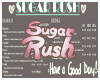 *Sugar Rush!* Menu