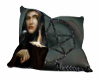 wiccan black pillow