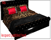 leopard  padded bed