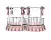 Pink Twins Baby Crib