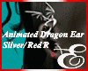 DRAGON EARRINGS SLV RD R