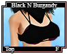 Black N Burgandy CropTop
