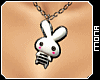 ~W~ black bunny necklace