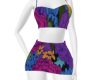 Vibrant Flower Skirt Set