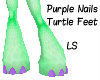 Purple Nails Turtle Feet
