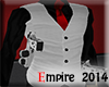 Empire Vest White Black