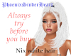 Nix white hair