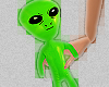 green alien handheld toy