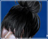 bun n bangs - black