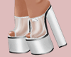 E* White Trendy Heels