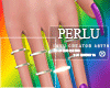 [P]Pride Nails Rings |Pu