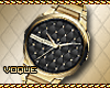 [V] Gold Quilted Watch
