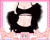 PinkBlack Fur coat 3