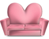 Pink heart couch