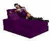 PURPLE LEATHER CHAISE