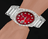 {R} Watch Silver/Red