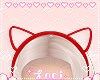 ❥ red kitty ears