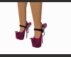 Flower heels black pink