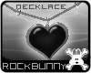 [rb] Heart Necklace Blk
