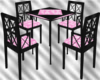 Pink/Blk Dining Table