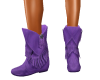 Lilac Suede Booties