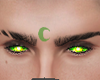 green moon forehead tat