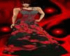 Red Black Evening Gown