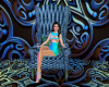 Blue leather chair