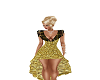 gold dress,