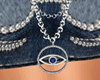 E* Silver Eye Necklace