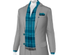 GREY SUIT WITH  BLUE