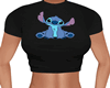 Black Stitch Top Pj  F