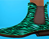 Green Tiger Stripe Chelsea Boots (F)
