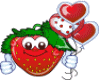 strawberry love sticker