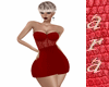 coctel red mini dress