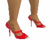 Red Chiffon Heels