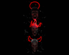 Neon Skull Anim Red Dark