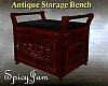 Antq Storage Bench Black
