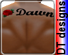 Dawn rose back tattoo