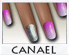 [CNL]Nails silver pink