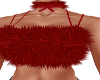 Holiday Red Fur Top