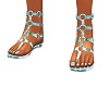 Teal Flat Sandal