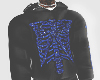 blue rhinestone hoodie