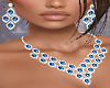 Blue Charm Necklace set