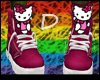 {D} Pink Kitty Sneakers