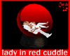 Lady in Red Cuddle Chair