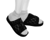 Black LV Slippas
