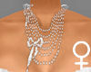 !Ribbons+pearls necklace