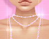 ! pink pearls necklace