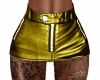 Leather Mini Skirt gold